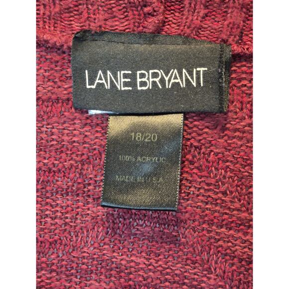 Lane Bryant Red Cowl Neck Knit Sweater Dress Size With Tie Belt Size 18/20 - Picture 6 of 7